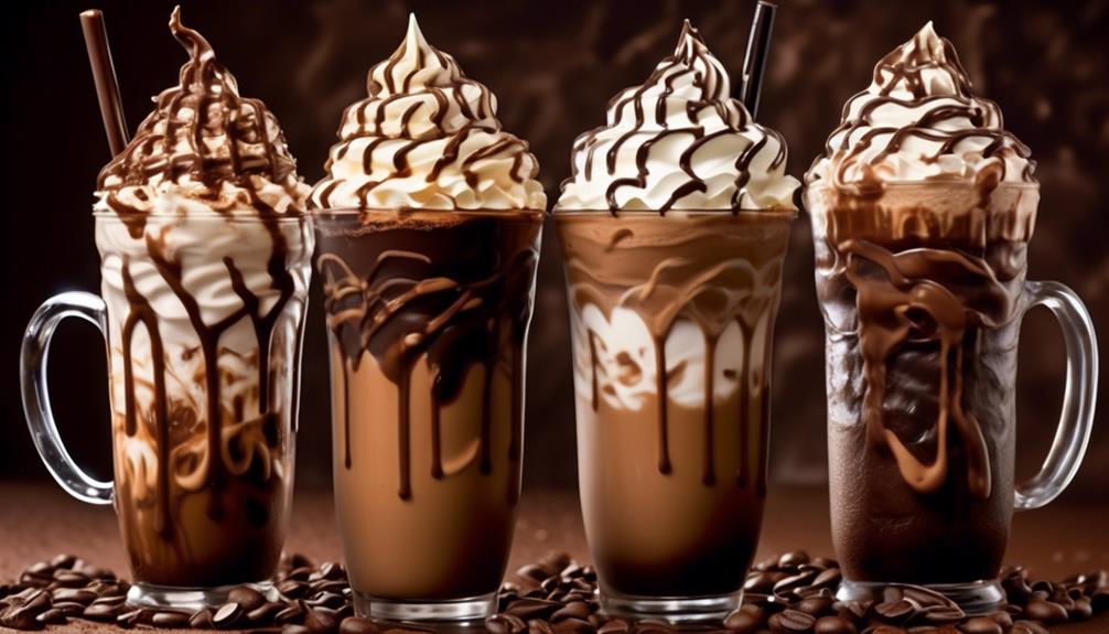 coffee shop s popular iced mocha