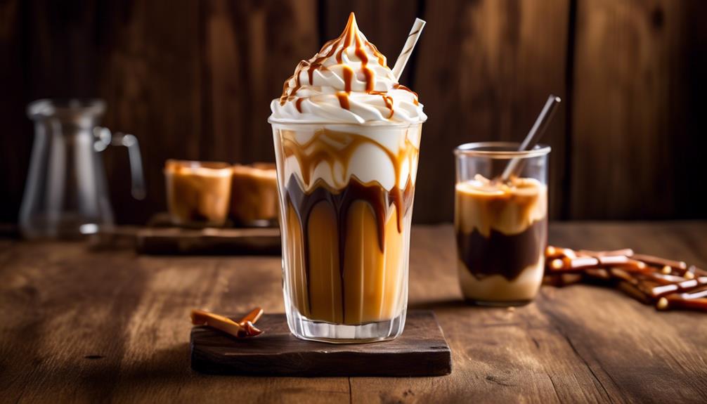cold caramel espresso drink